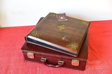 Album cuoio con copertina in legno