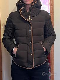 Giacca imobitta di piuma verde militare