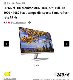 HP M27f FHD Monitor MONITOR, 27 ", Full-HD