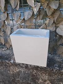 Fioriera / Vaso da Parete in Legno Bianco