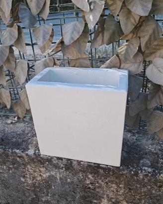 Fioriera / Vaso da Parete in Legno Bianco