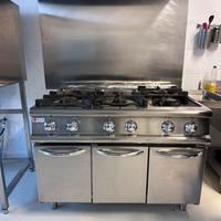 Cucina a Gas professionale 6 fuochi
