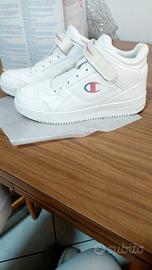 scarpe Champion Mid cut Bianche con Velcro Tagli