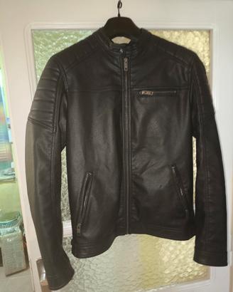 giubbotto uomo in pelle sintetica 