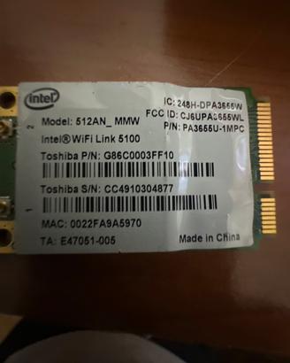 Scheda di rete Wi-fi 4 per portatili