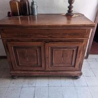 Credenza rustica legno massello piano estraibile