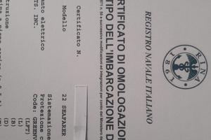 CERTIFICATI RINA X  12 MIGLIA 