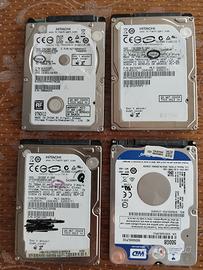 Lotto  4 HDD 500GB SATA 2,5" testati e formattati