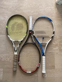 babolat falcon, artengo 190tr, wilson hyper carbon