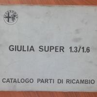 Alfa Romeo Giulia Super - Catalogo Ricambio - 1972