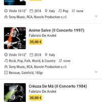 De André Faber Gaber Zucchero James Senese Vasco