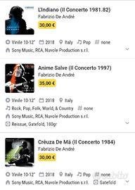 De André Faber Gaber Zucchero James Senese Vasco