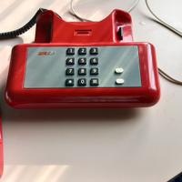 Telefono SIP modello anni 90, Giugiaro, rosso.