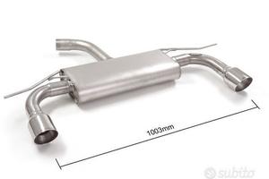 VW Golf VII 7 GTD Posteriore inox sdoppiato 2X102