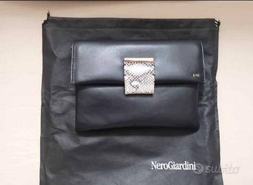 Borsa pelle nera nero giardini
