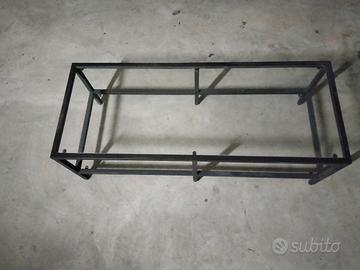 Tavolino da caffè ferro e vetro 