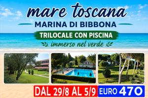 Trilocale con Piscina Marina di Bibbona 29/8--5/9