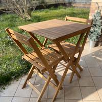 Tavolino da giardino in legno due posti