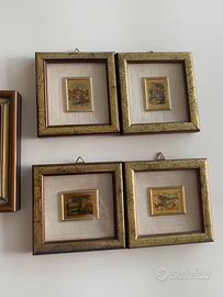 Set 6 Quadretti su Foglia d'Oro 23KT - L'Artistica