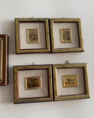Set 6 Quadretti su Foglia d'Oro 23KT - L'Artistica