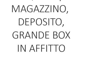 Magazzino, box grande o doppio, deposito