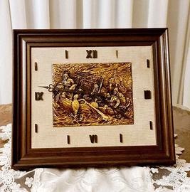 Orologio Quadro da Parete  Rilievo epico navale
