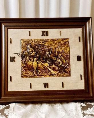 Orologio Quadro da Parete  Rilievo epico navale
