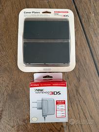 Alimentatore New 3DS + Cover Nera