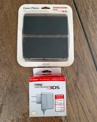 Alimentatore New 3DS + Cover Nera