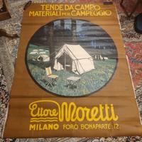 MANIFESTO TENDE DA CAMPO ETTORE MORETTI 1928 CIRCA