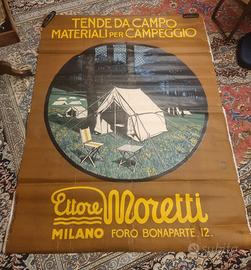 MANIFESTO TENDE DA CAMPO ETTORE MORETTI 1928 CIRCA
