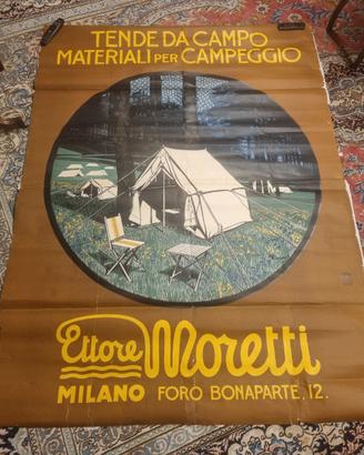 MANIFESTO TENDE DA CAMPO ETTORE MORETTI 1928 CIRCA