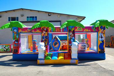 Gioco Playground Gonfiabile con Scivolo e Palline