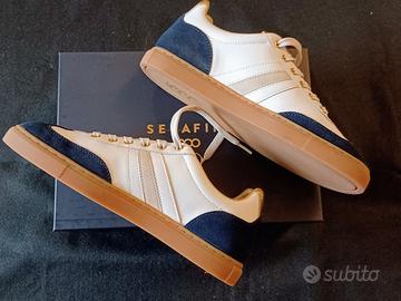 Scarpe SERAFINI -38 COURT BLUE WHITE GOLD