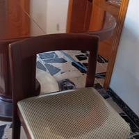 sei sedie soggiorno color noce