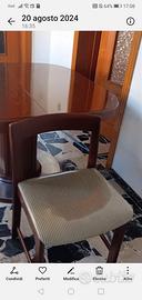 sei sedie soggiorno color noce