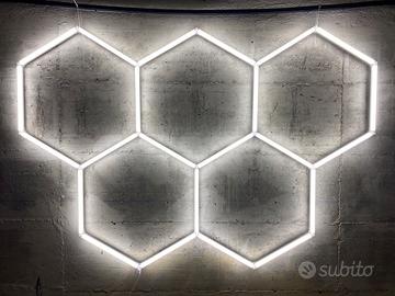 Lampada led esagonale nido d'ape soffitto parete