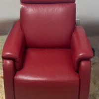 Poltrona Poltronesofà reclinabile in pelle