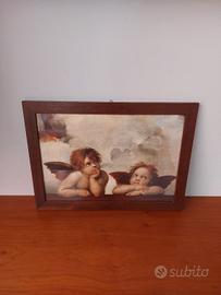 Quadro con stampa degli angeli di Raffaello 