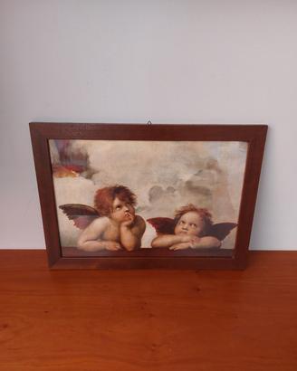 Quadro con stampa degli angeli di Raffaello 