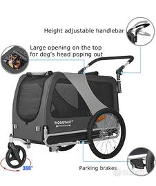 Rimorchio bici/passeggino cani XL