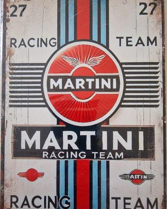 Targa in metallo Martini Racing Team vintage 