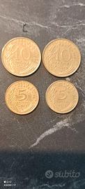 Monete 10 centimes e 5 centimes Francia 