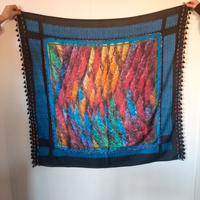 Kefiah in cotone con stampa in seta - 5min.