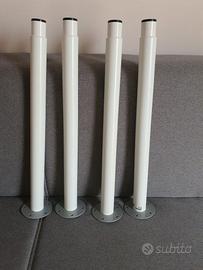 4 gambe regolabili IKEA OLOV bianche