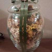Decoro per la casa fiori secchi contenitore vetro 