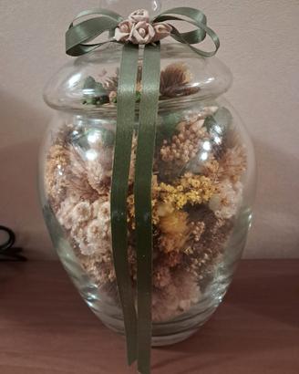 Decoro per la casa fiori secchi contenitore vetro 