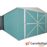 Box acciaio garage lamiera 360x600 azzurro