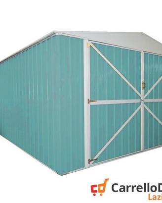 Box acciaio garage lamiera 360x600 azzurro