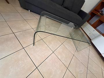 Tavolino da salotto in vetro curvato – design mode